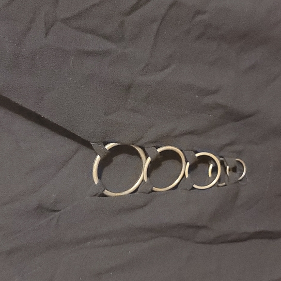 black Entro low cut tunic top sz small - Picture 3 of 6